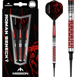 Šipky Mission Roman Benecky Soft Tip Black & Red 18g