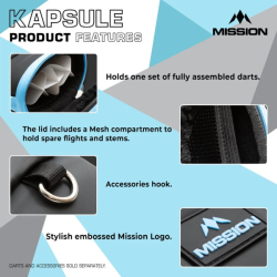 Pouzdro na šipky Mission Kapsule Black & Blue