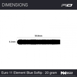Šipky Soft Red Dragon Peter Wright Euro 11 Blue Element World Cup 20 g