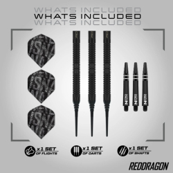 Šipky Soft Winmau Peter Wright Black Mamba 20 g