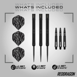 Šipky Steel Winmau Peter Wright Black Mamba 22 g
