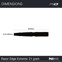 Šipky Steel Red Dragon Razor Edge Extreme 21 g