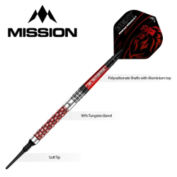 Šipky Mission Roman Benecky Soft Tip Black & Red 18g