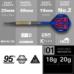 Šipky Target Soft Tip Raymond van Barneveld G6 95% 18 g