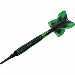 Mission Venom Darts Soft Tips 90% Black & Green Electro Plated 20 g