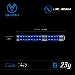 Šipky Steel Winmau Vincent Van Der Voort 23 g