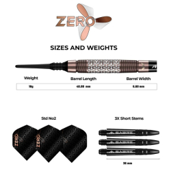 Mission Zero Darts Soft Tips 97.5% Bronze PVD 18 g