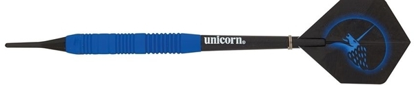 Šipky Soft Unicorn Core Plus Brass Rubberised Blue 16 g