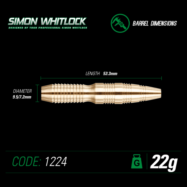 Šipky Steel Winmau Simon Whitlock Brass 22 g