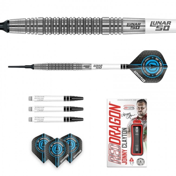 Šipky Soft Red Dragon Jonny Clayton Lunar 50th 20 g