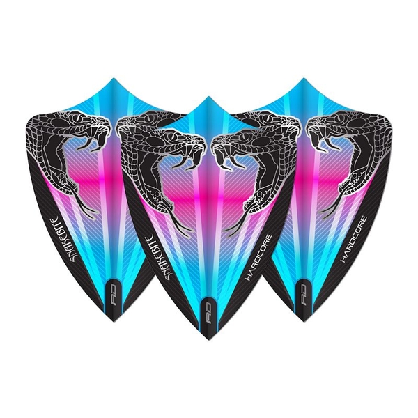 Letky Red Dragon PETER WRIGHT Snakebite Pink & Blue Freestyle Dart Flights