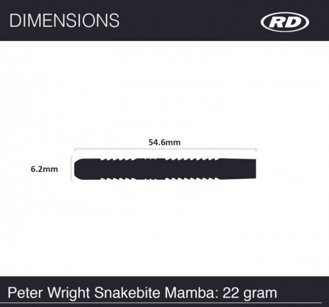 Peter Wright Snakebite Blue PL15 - 22 gram - kopie