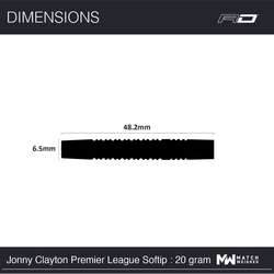 Šipky Soft Red Dragon Jonny Clayton Premier League 20 g
