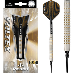 Mission Voltex Darts Soft Tip Brass Electro M2 Silver 19 g